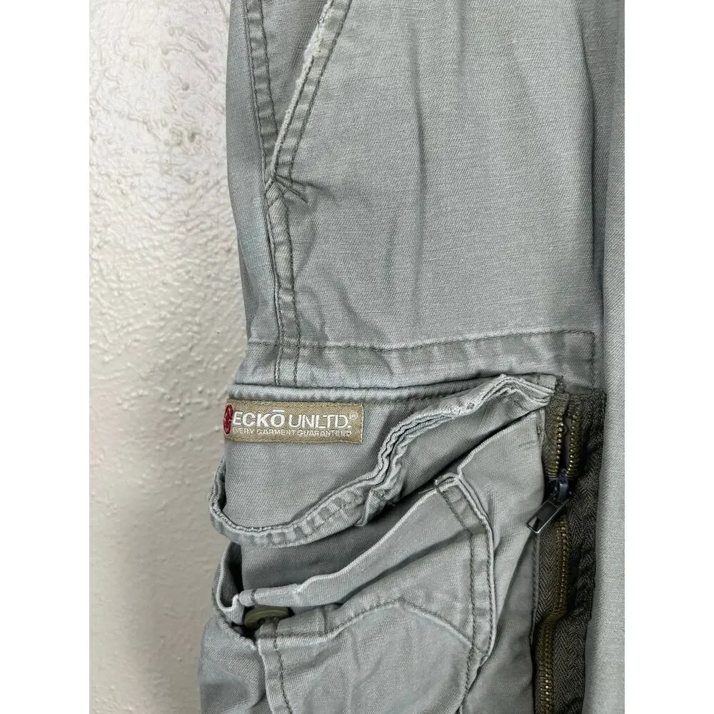 Ecko Unltd Cargo Shorts Mens Size 40 Utility Casual Pockets Camping Outdoors Y2K